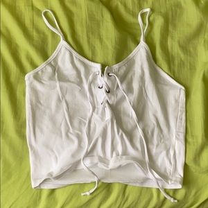 Ambiance cropped white top NEVER WORN